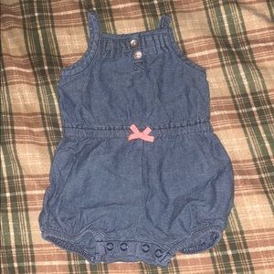 Denim Spaghetti Strap Jumpsuit